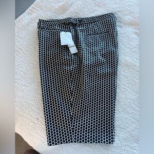 Laundry By Shelli Segal Black & White Honeycomb-Print women’s shorts